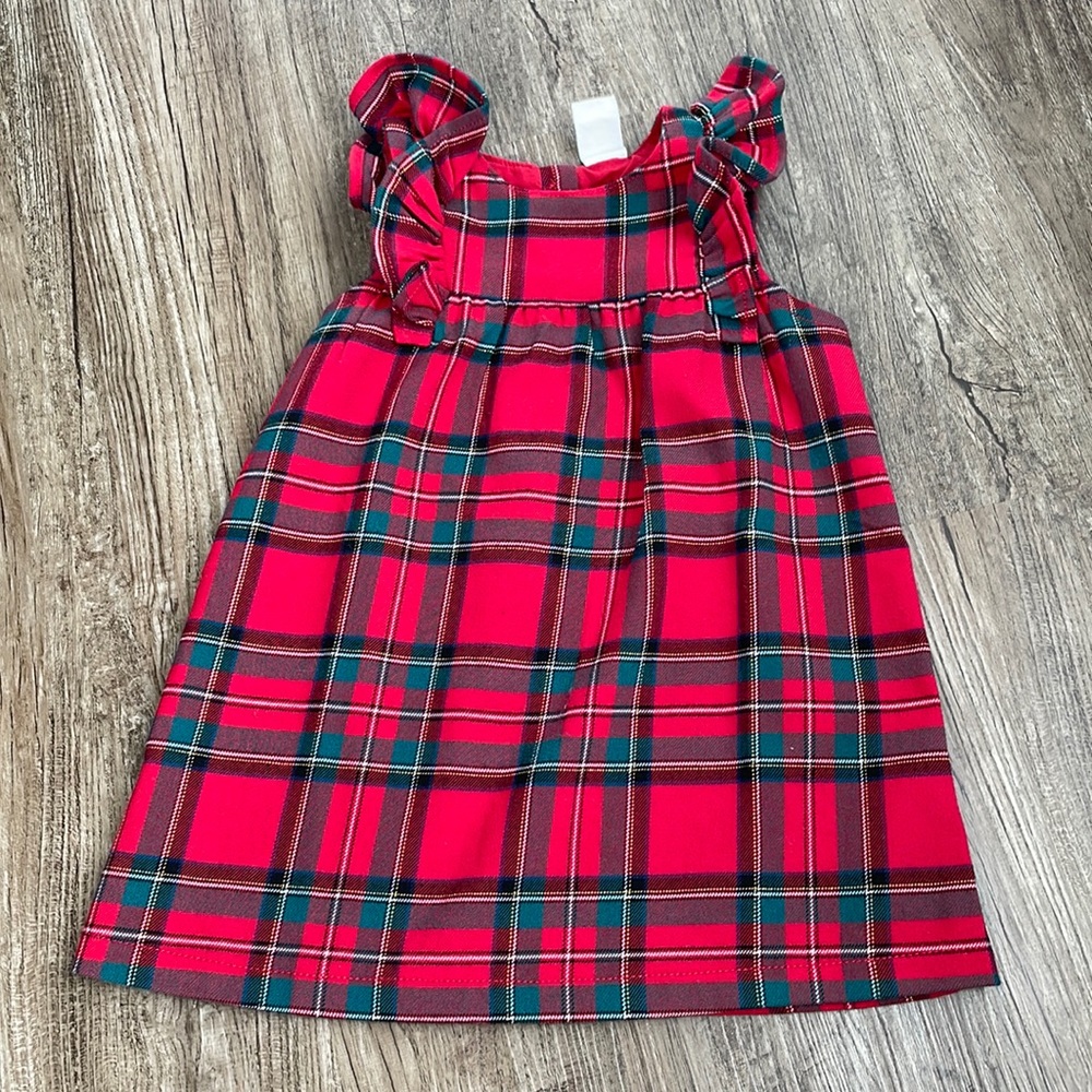 H&M Baby Girl Plaid Dress Size 12M